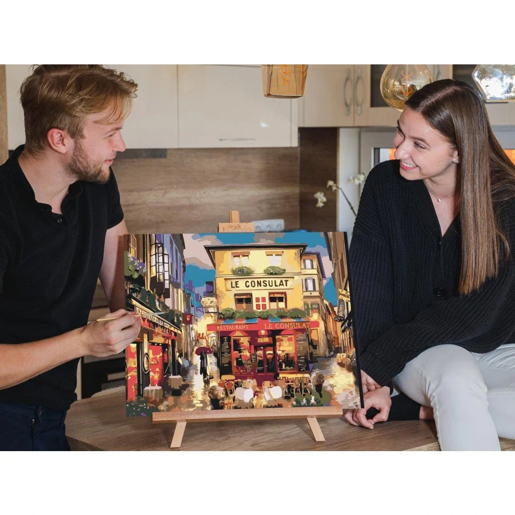 Le Consulat café i Paris – paint by numbers tavla