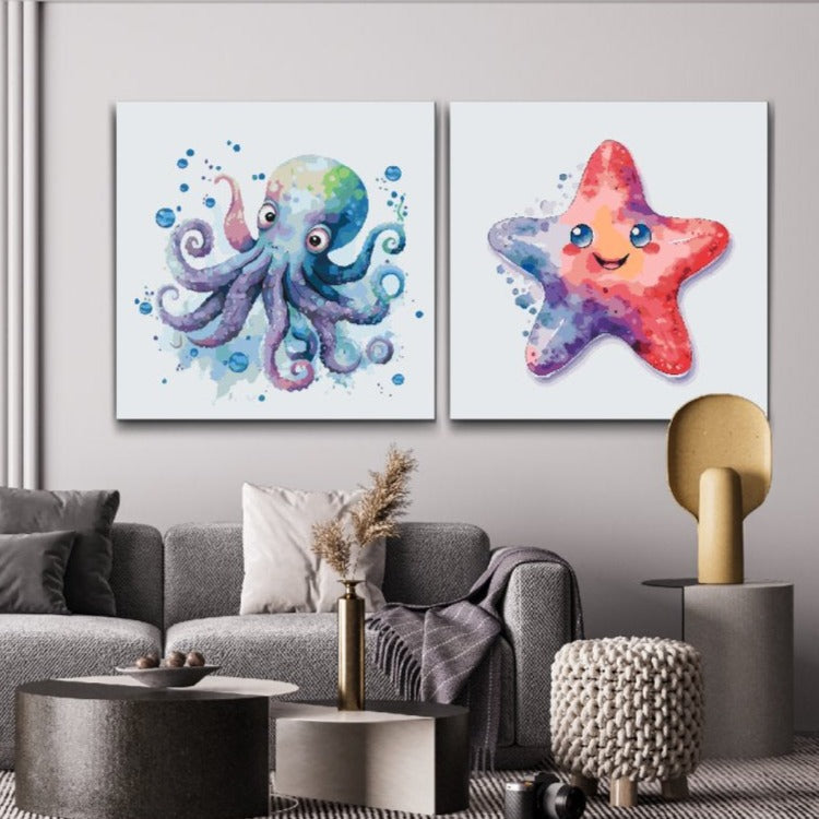 paint by numbers lyckliga vattendjur

