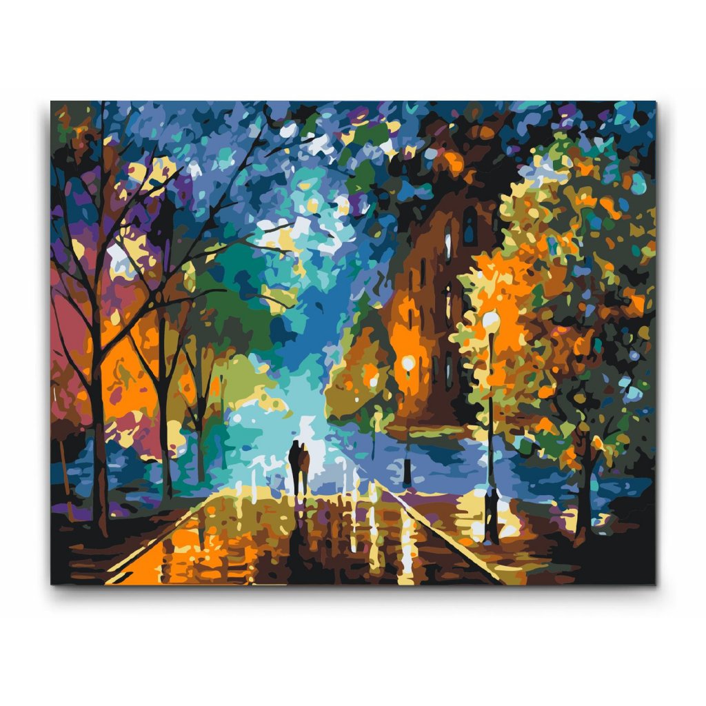 paint by numbers kvällstur landskap