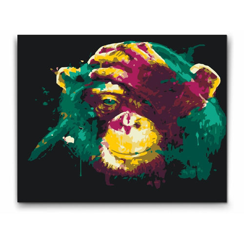 paint by numbers darwin monkey

