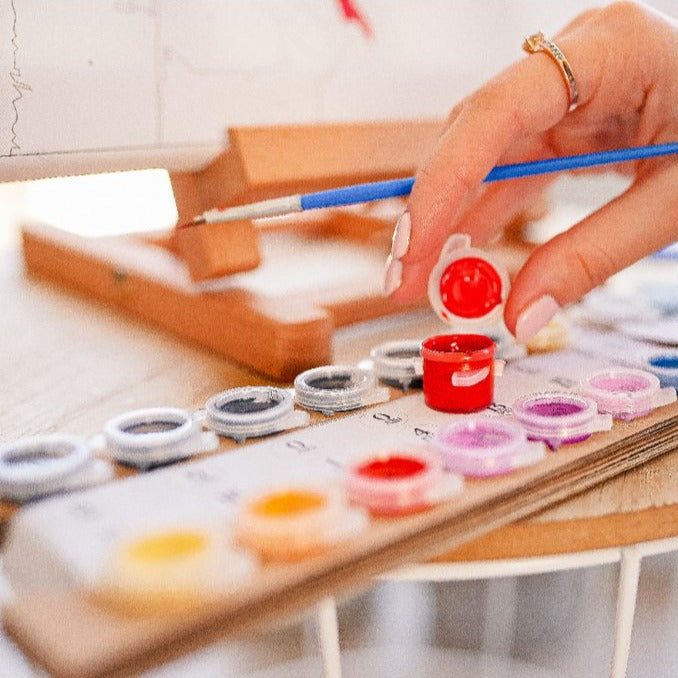Extra färgset för Paint by Numbers – akrylfärg i burkar