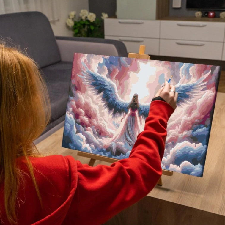 Änglavingar Paint by Numbers – målning med lugn och harmoni