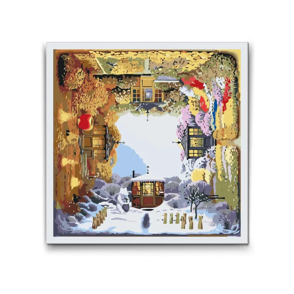 Paint By Numbers tavla årets fyra årstider