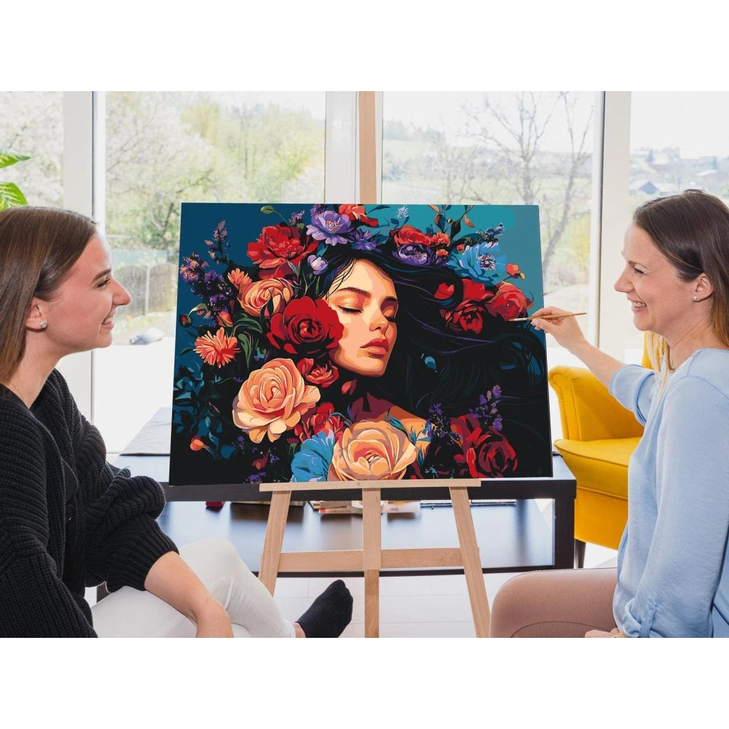 Paint by Numbers – Kvinna i blom | Måla efter nummer