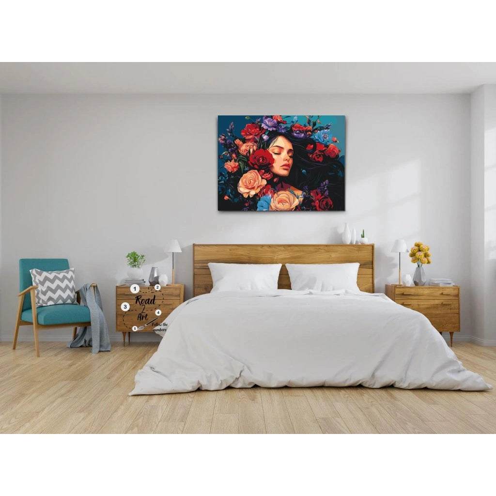 Paint by Numbers – Kvinna i blom | Måla efter nummer