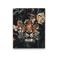 tiger med blommor paint by numbers kraftfullt motiv