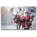 Paint by numbers  med tomten och renen i ett vinterlandskap – detaljerad julmålning i storlek 80x120 cm