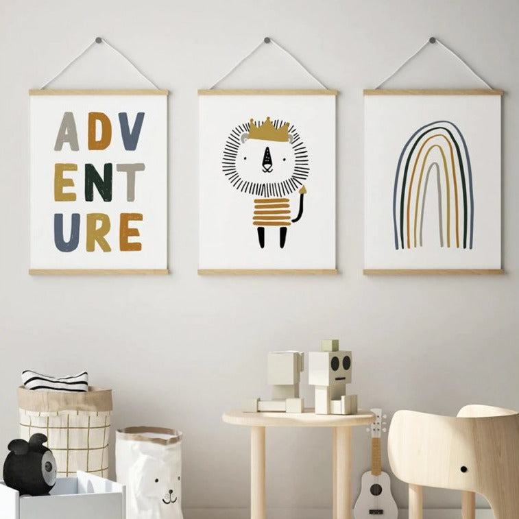 Fotoram i furu för canvas och Paint by Numbers