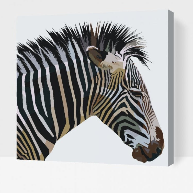 paint by numbers zebra motiv

