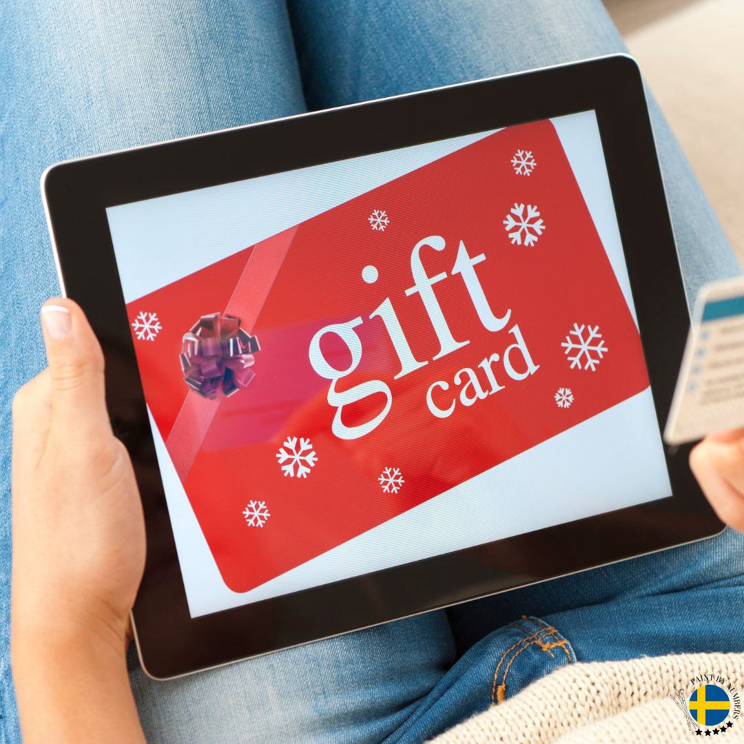 Presentkort – Måla Efter Nummer | Digital gåva direkt via e-post

