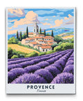 provence lavendelfält måla efter nummer landskap