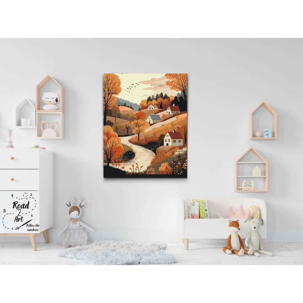paint by numbers höstlandskap å