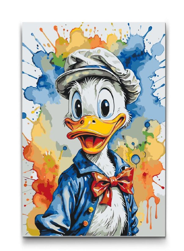 kalle anka färgexplosion måla efter nummer disney