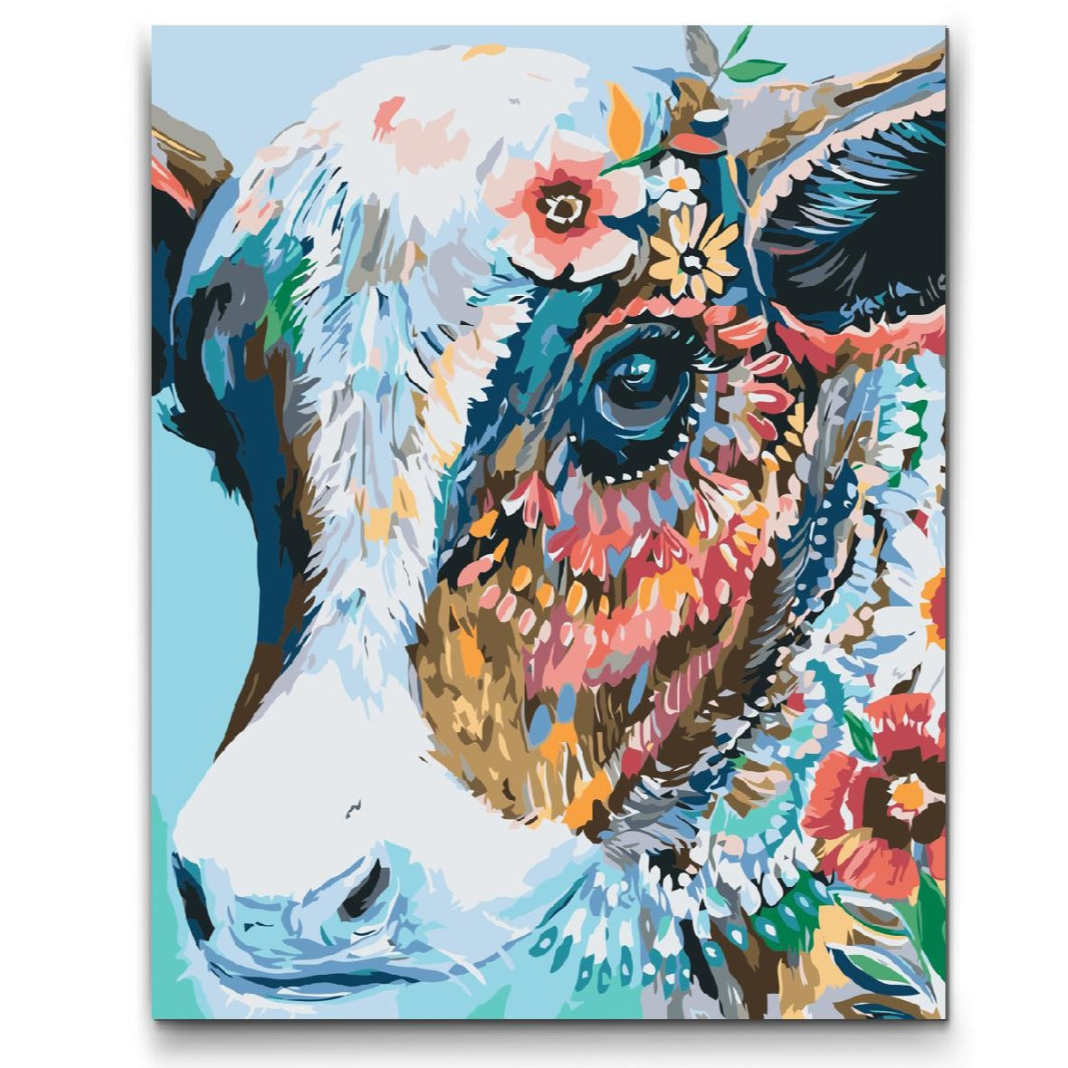 paint by numbers blommiga ko

