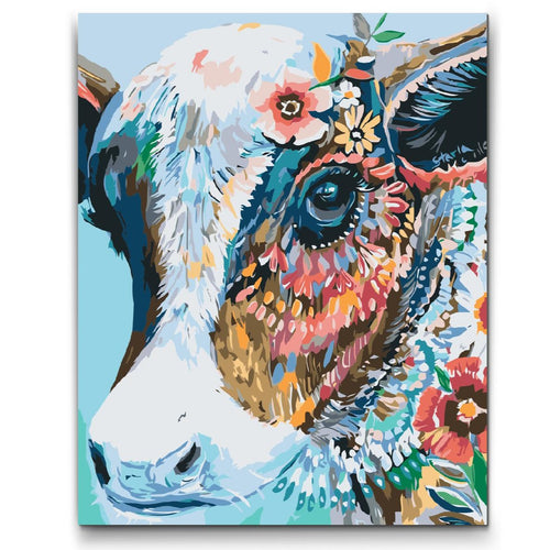 paint by numbers blommiga ko

