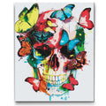 paint by numbers butterfly skull

