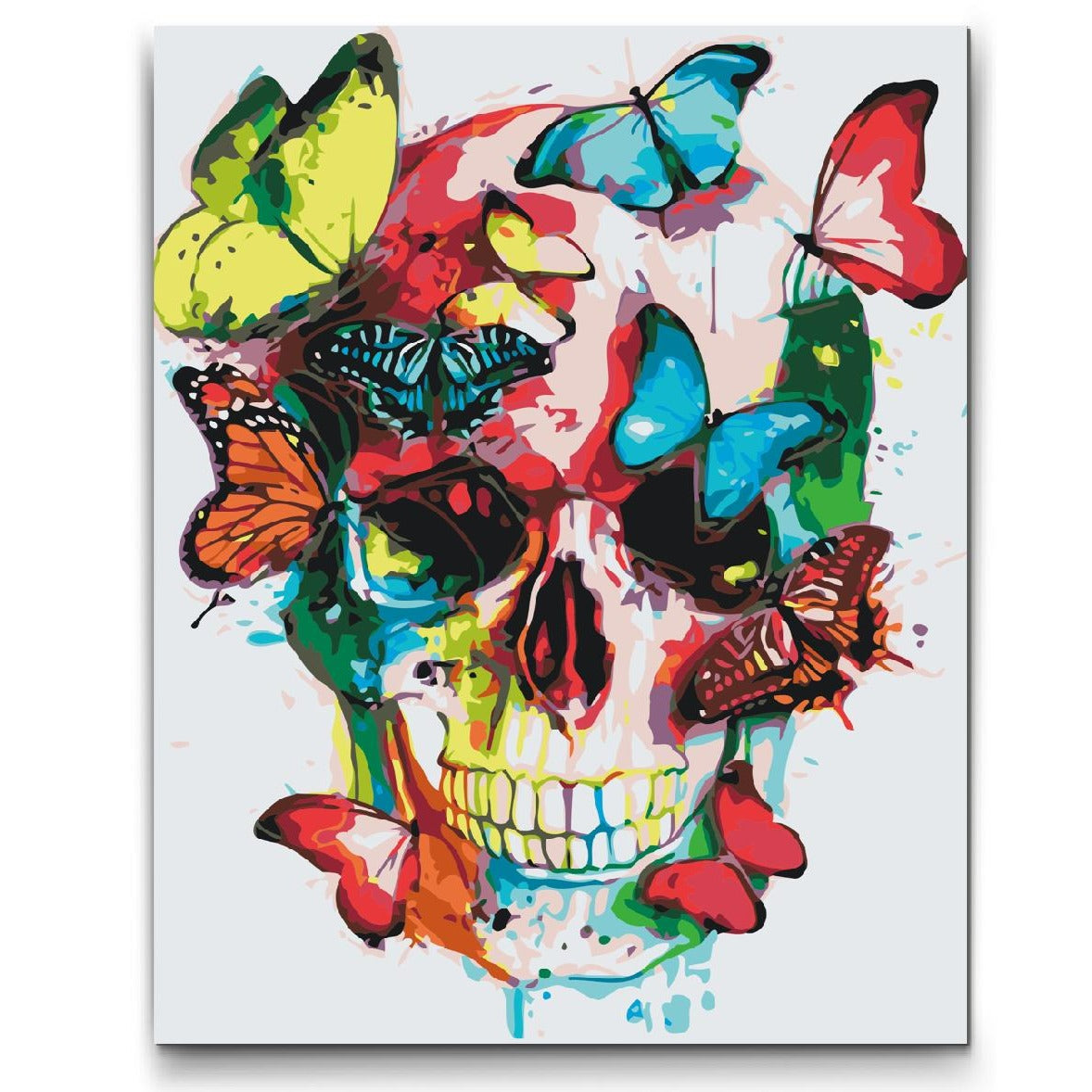 paint by numbers butterfly skull

