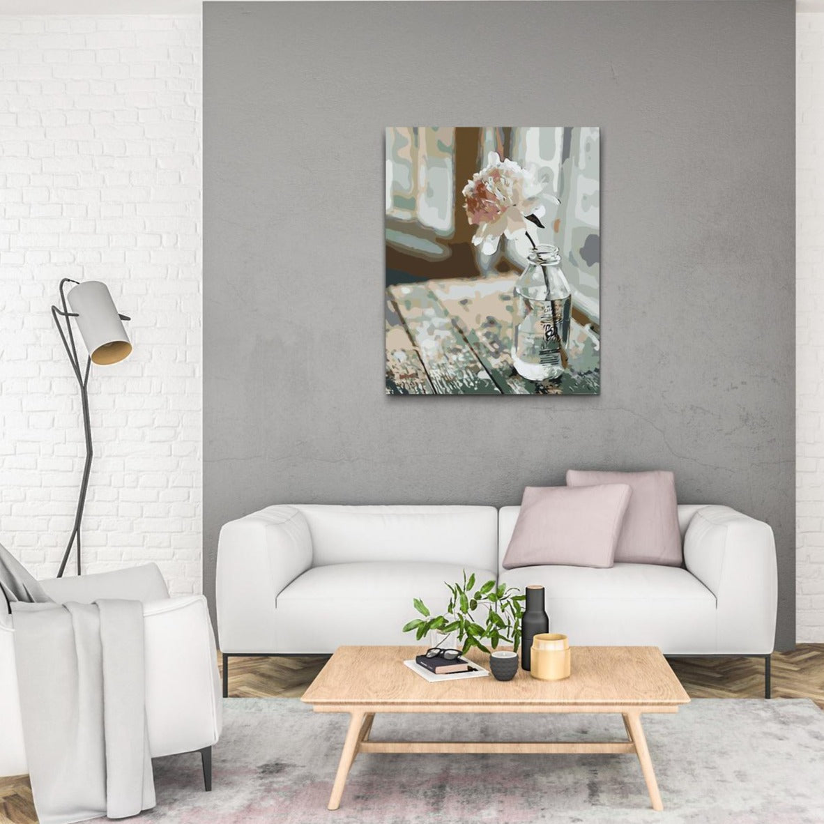 stilren blommotiv paint by numbers

