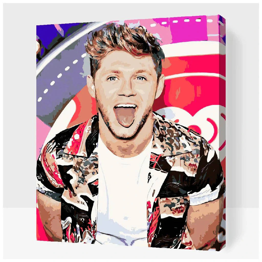 Paint by Numbers med Niall Horan – färgstark målning med öppen mun