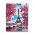 EIFFELTORNET I ROSA - med dubbelfärg, ram och fri frakt - paint by numbers