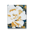 Paint by Numbers blomma – vit och gyllene blomdesign