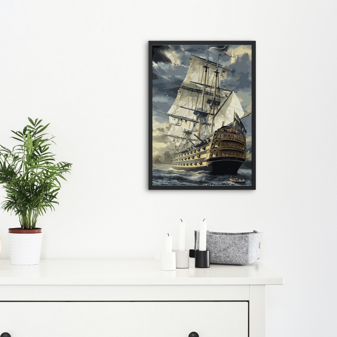 Måla ett fartyg med siffror