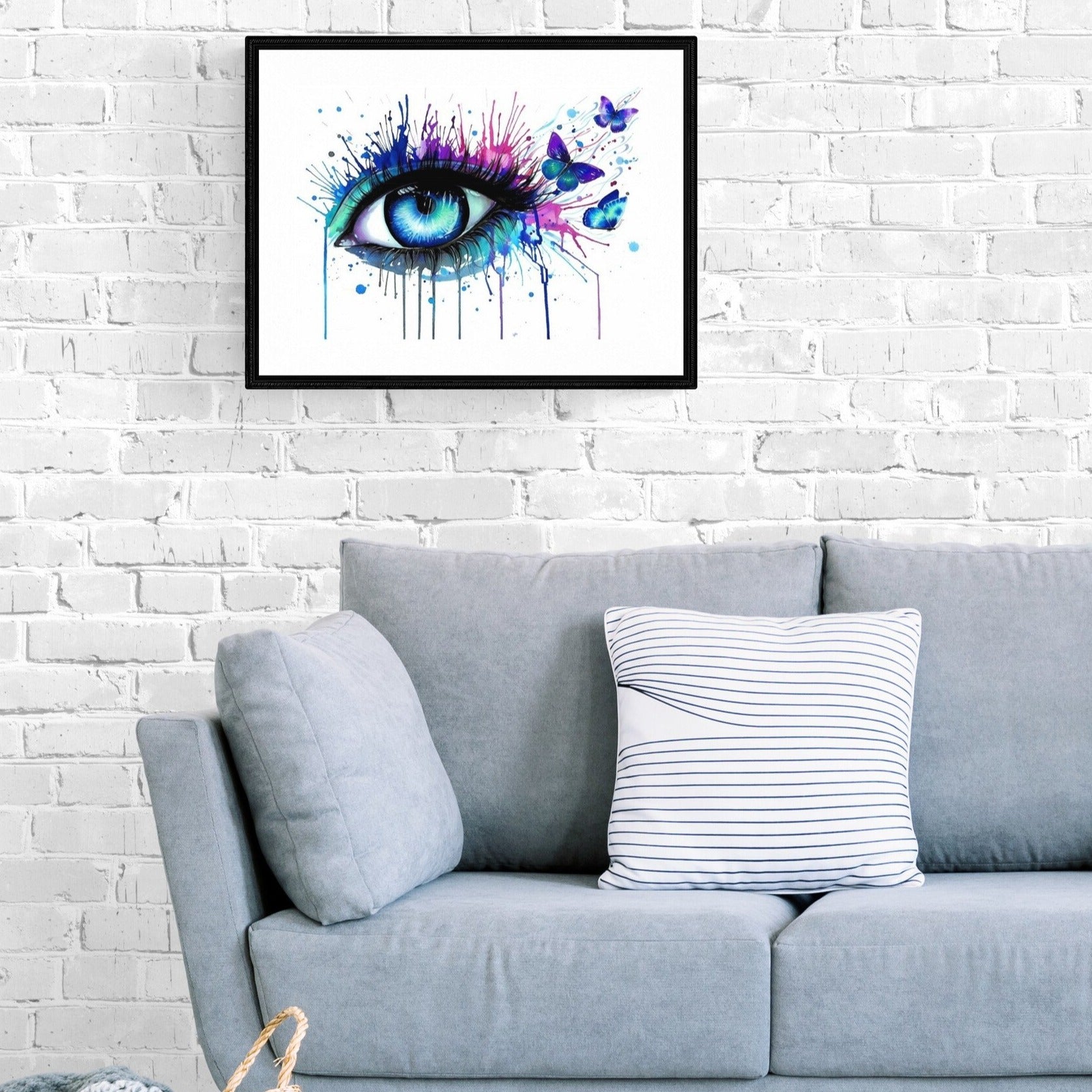 måla fjäril och öga tavla

