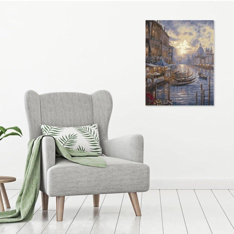 måla venedig kanalmotiv

