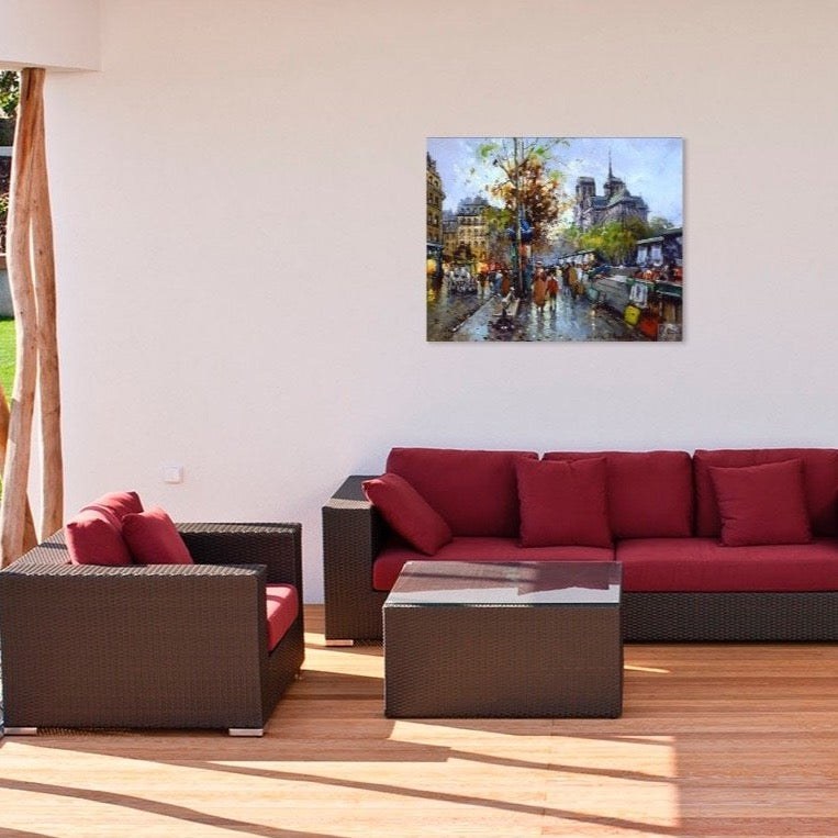 paris marknad tavla att måla

